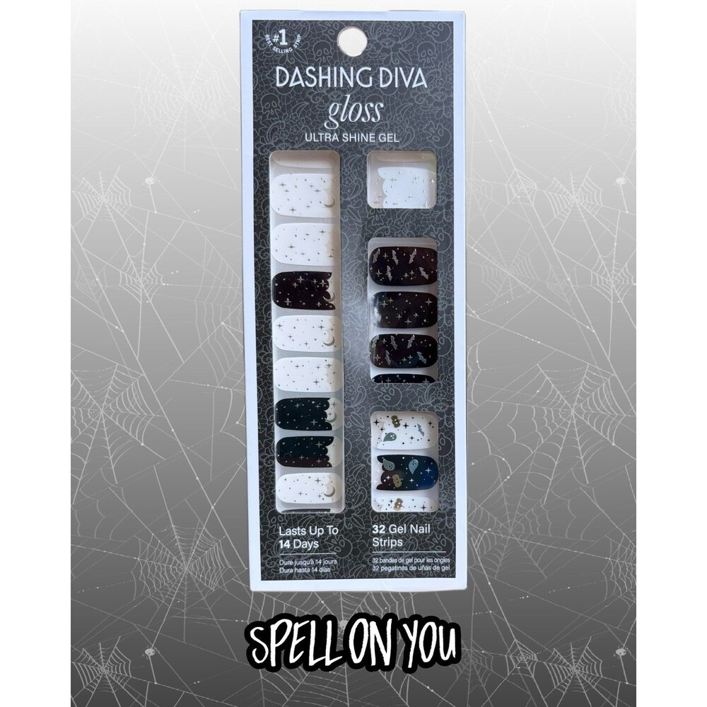 Dashing Diva Gloss Spell On You 32 Halloween Gel Nail Strips NWT